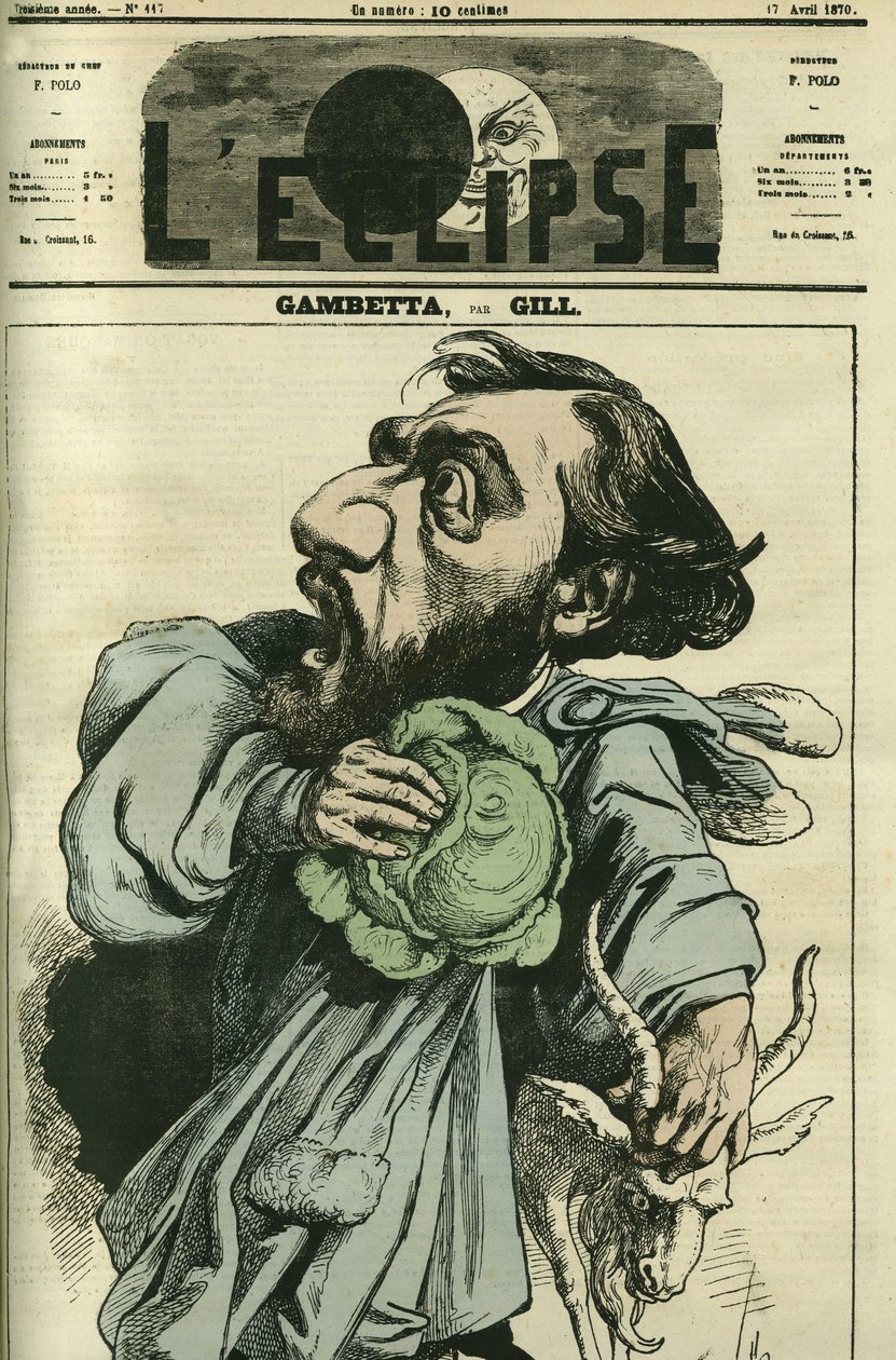 Leon Gambetta (1838-1882), francia politikus. Borító a Gill „” L