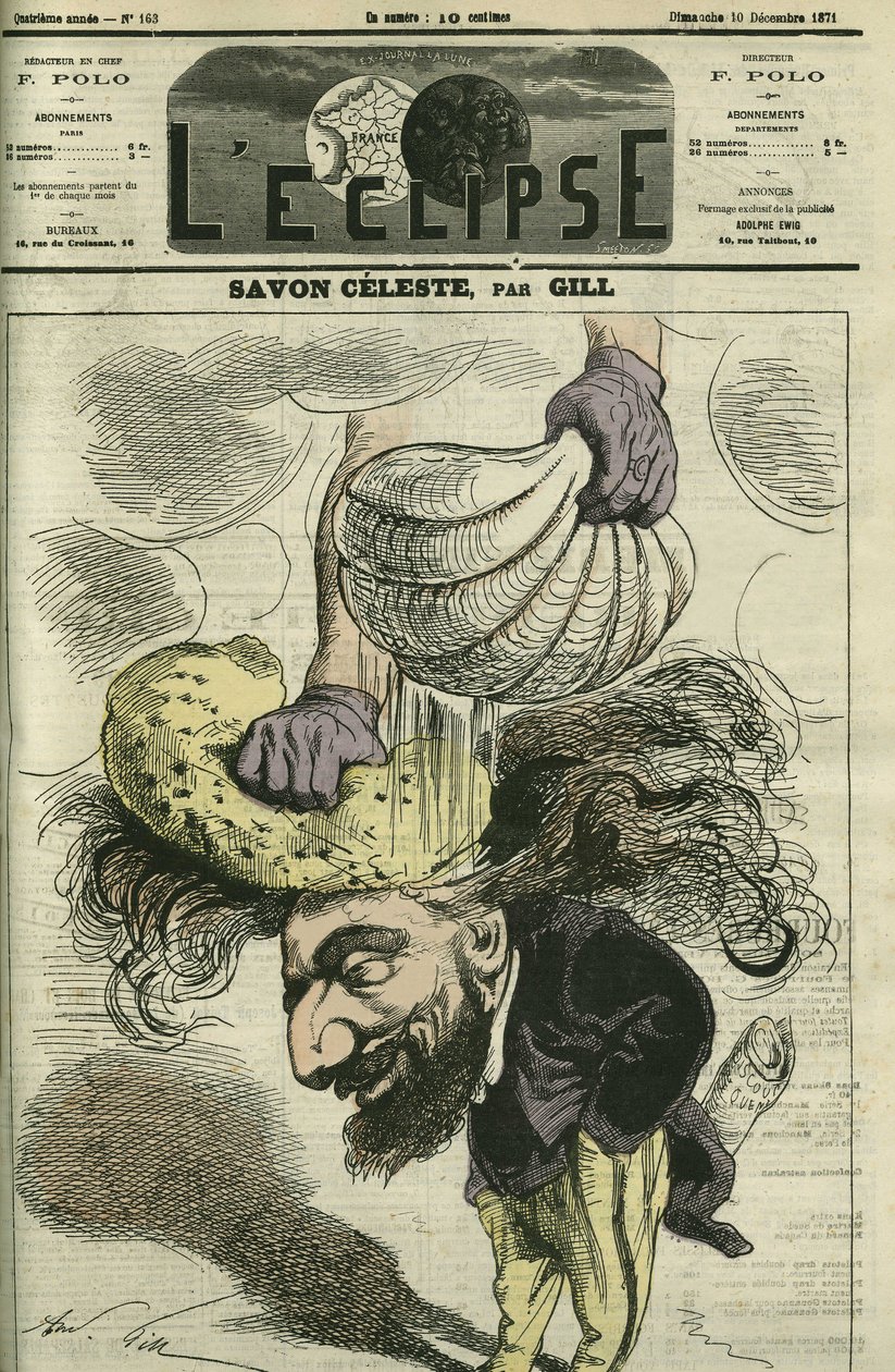 Leon Gambetta (1838-1882), francia politikus. Borító a Gill „” L