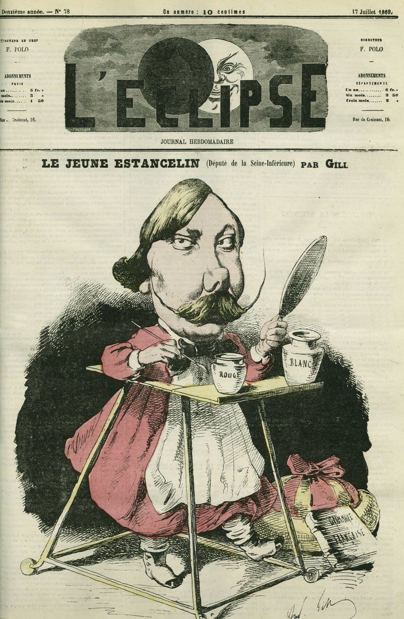 Louis-Charles-Alexandre Estancelin (1825-1906), francia tábornok és politikus. Borító a Gill „” L