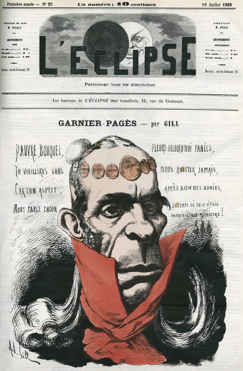 Louis Antoine Garnier-Pages (Garnier Pages) (1803-1878), francia politikus. Borító a Gill „” L