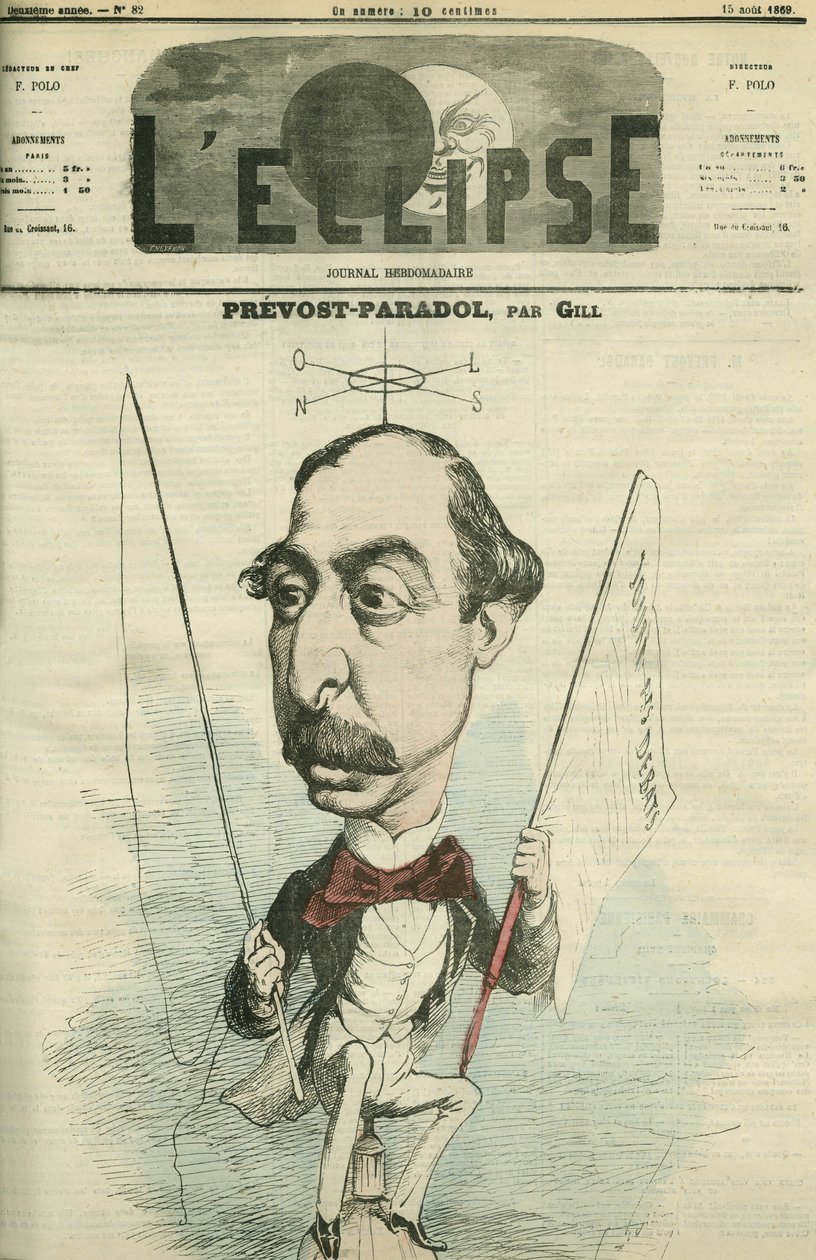 Lucien Anatole Prevost-Paradol (Prevost Paradol) (1829-1870), francia irodalomkritikus. Borító a Gill „” L