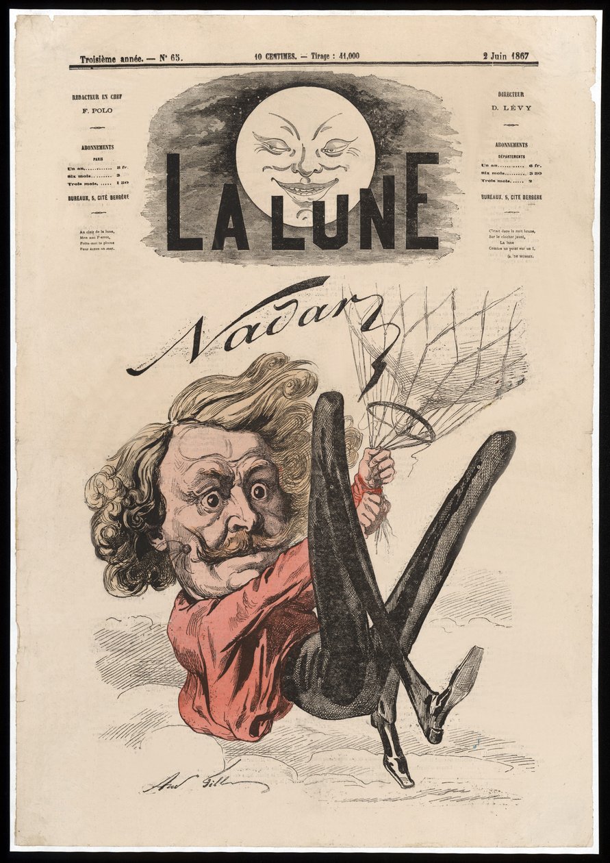 Nadar. Kocsma. 1867 (színes litográfia) alkotó: Andre Gill