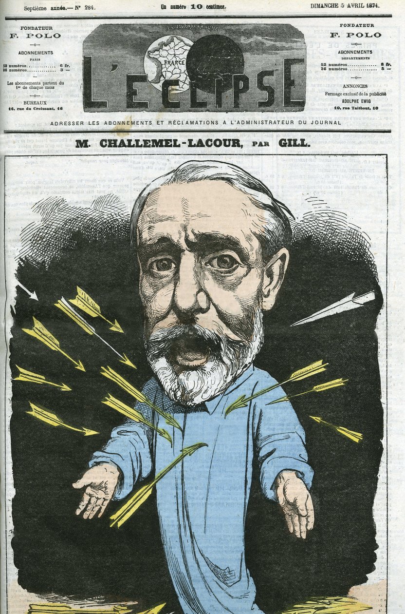 Paul-Armand Challemel-Lacour (1827-1896), politikus, diplomata és a francia filozófia történésze. Borító a Gill „” L