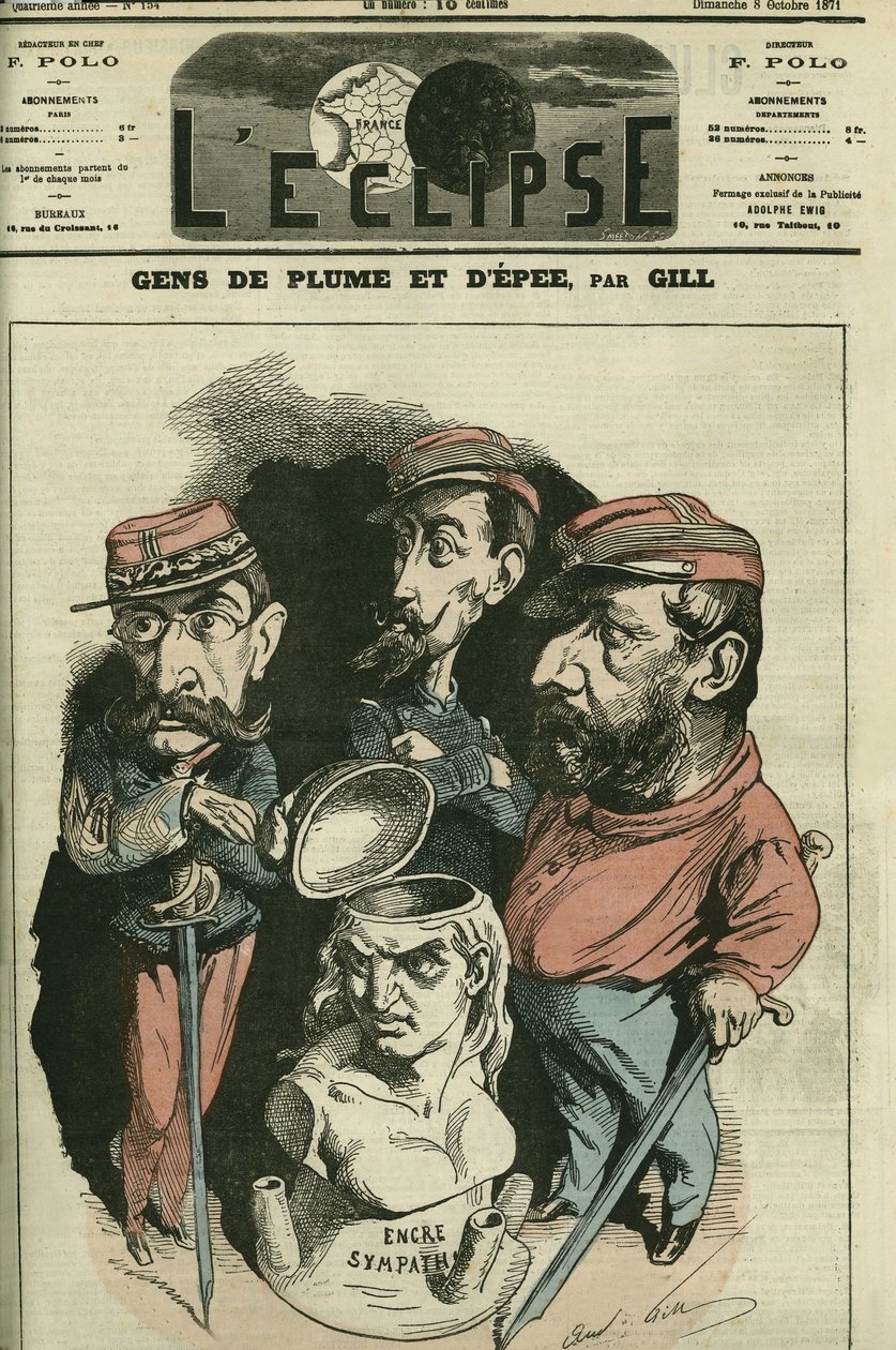 Toll és kard emberei: Louis Leon Faidherbe (1818-1889), francia katonaság, Camille Cremer (1840-1876), francia tábornok és Philippe Toussaint Joseph Bordone (1821-1892), orvos és katona. Borító a Gill „” L