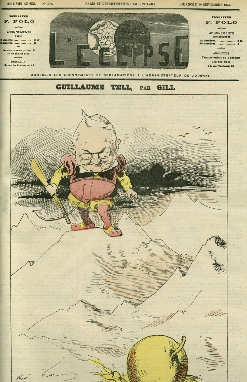 Adolphe Thiers portréja Guillaume Tellben (1797-1877), francia történész és politikus. Borító a „” L