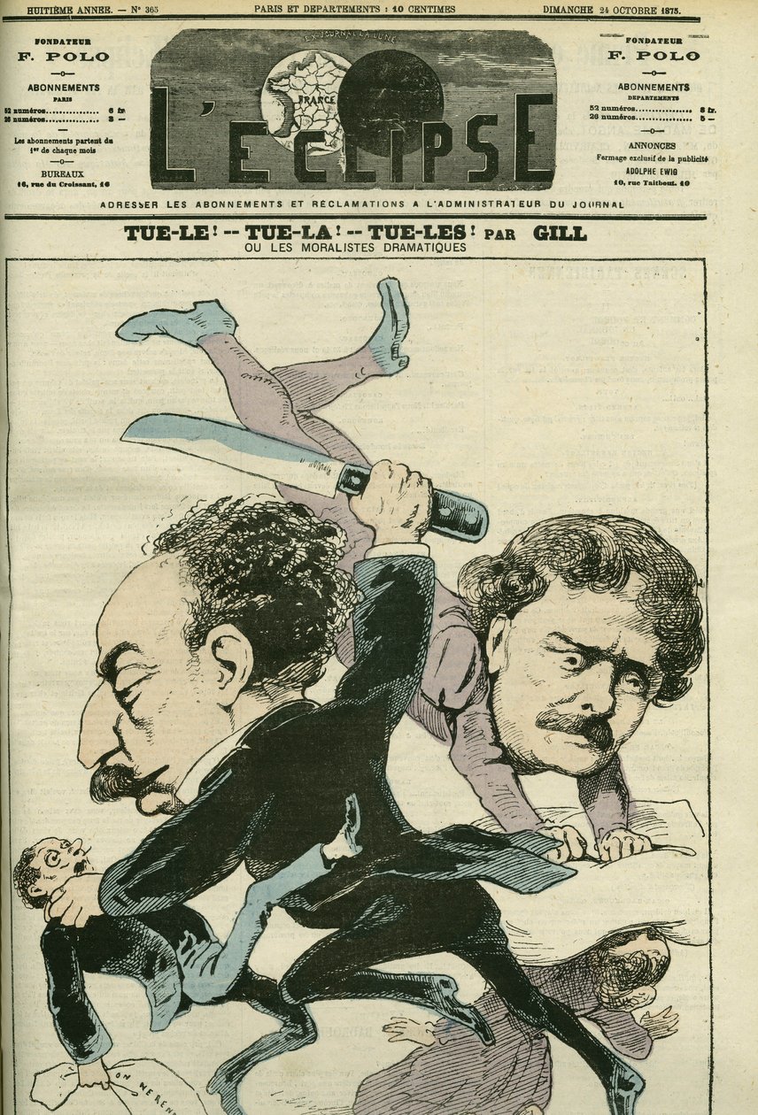 Ifjabb Alexandre Dumas (1824-1895), francia levélember és Ernesto Rossi portréja. Borító a Gill „” L