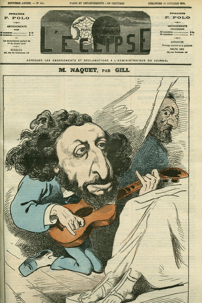 Alfred Naquet (1834-1916) francia politikus portréja. Borító a Gill „” L