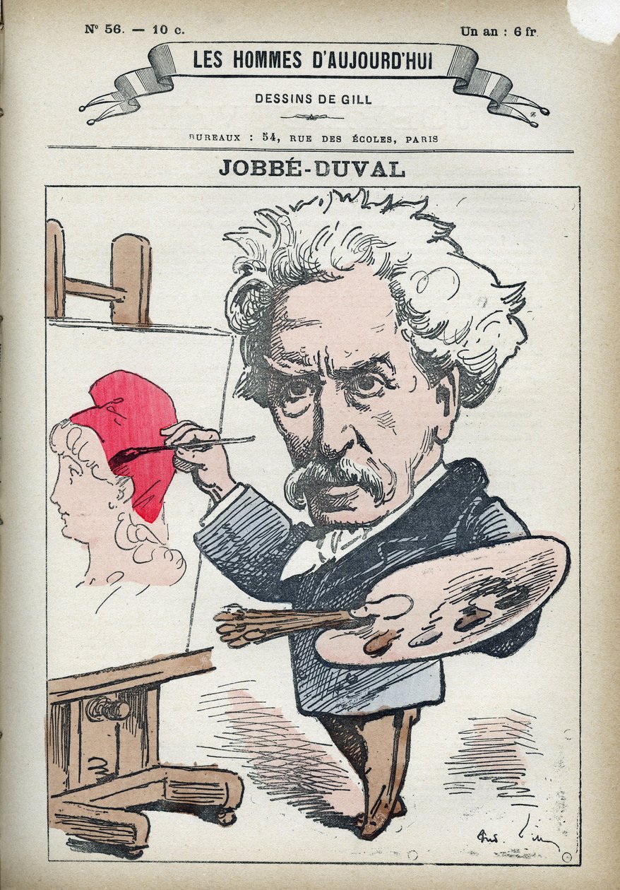 Armand Felix Maris Jobbe-Duval Jobbe Duval (1821-1889) francia festő és politikus portréja. Gill, Párizs rajzfilmje. alkotó: Andre Gill