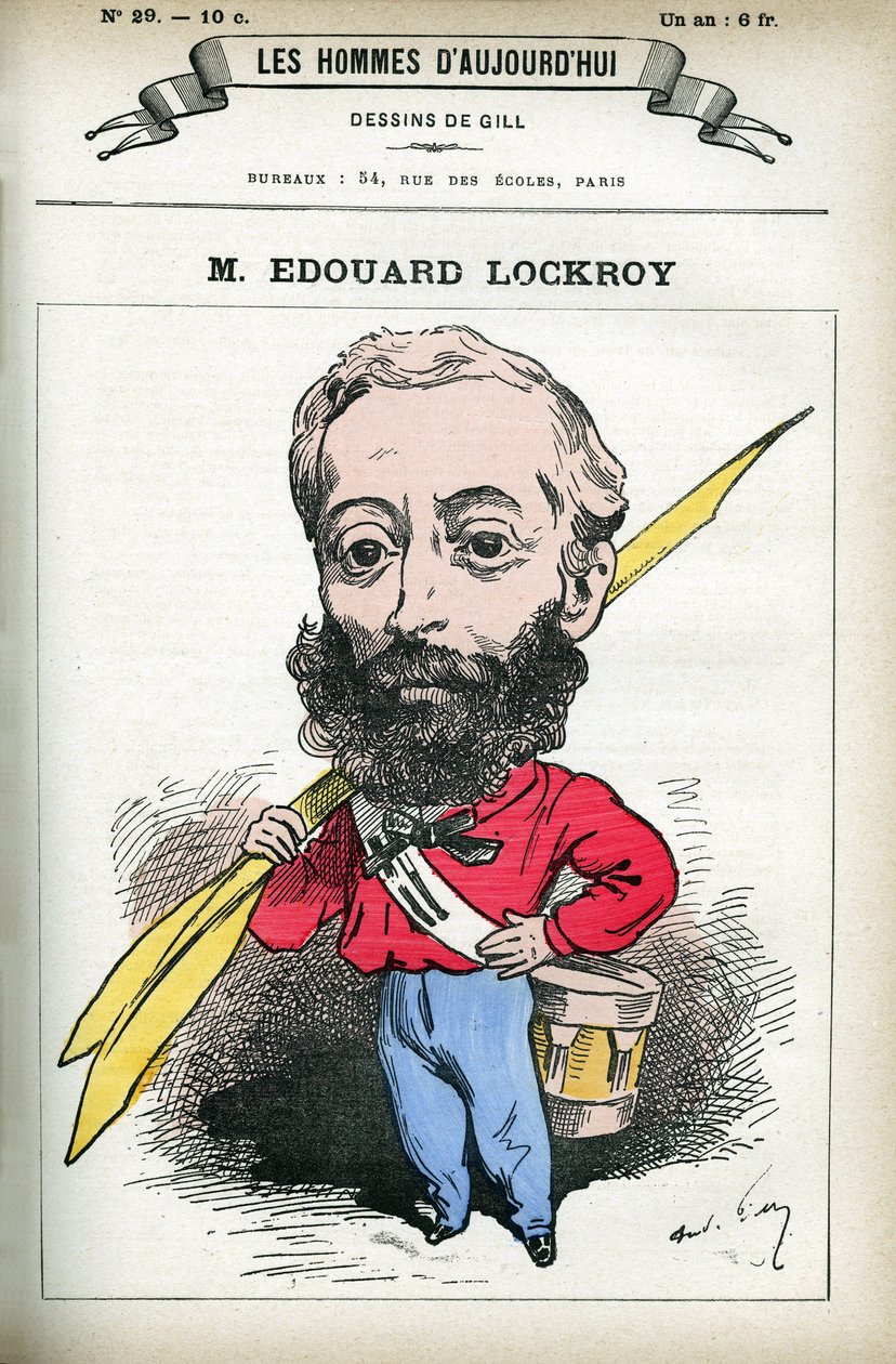 Edouard Lockroy (1838-1913) francia politikus portréja. Gill rajzfilmje a „Les Homme d