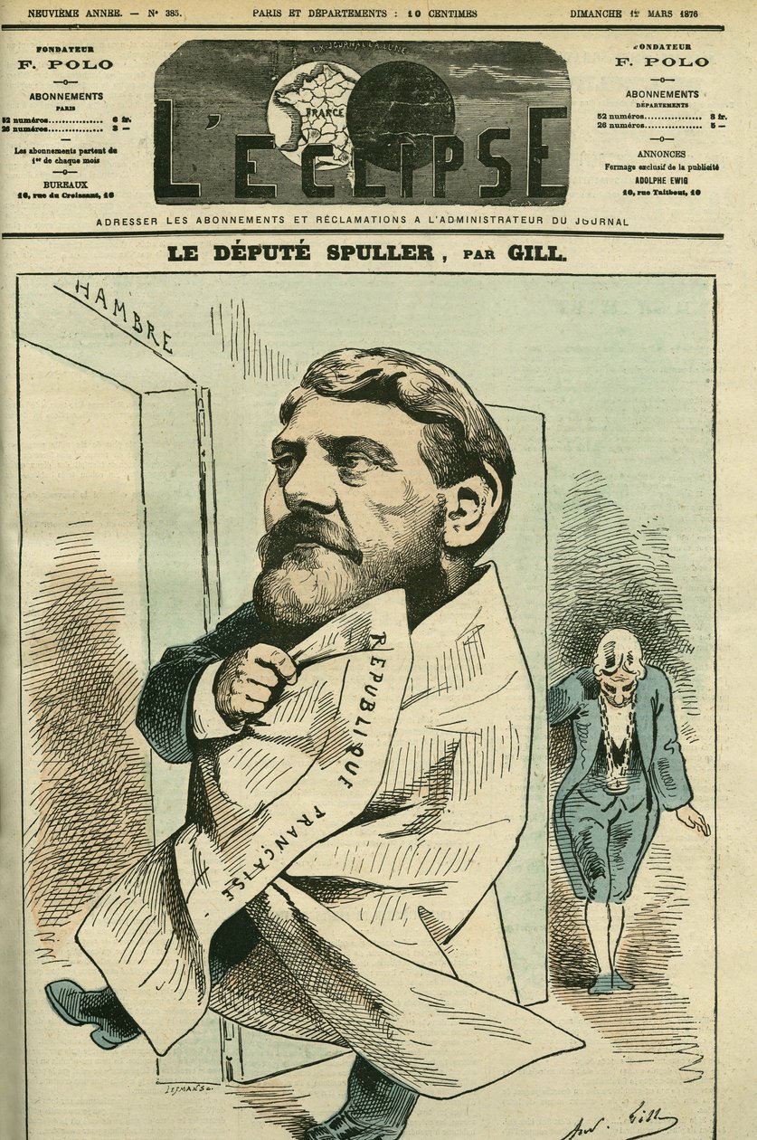 Eugene Spuller (1835-1896) francia jogász, újságíró, író és politikus portréja. Borító a „” L