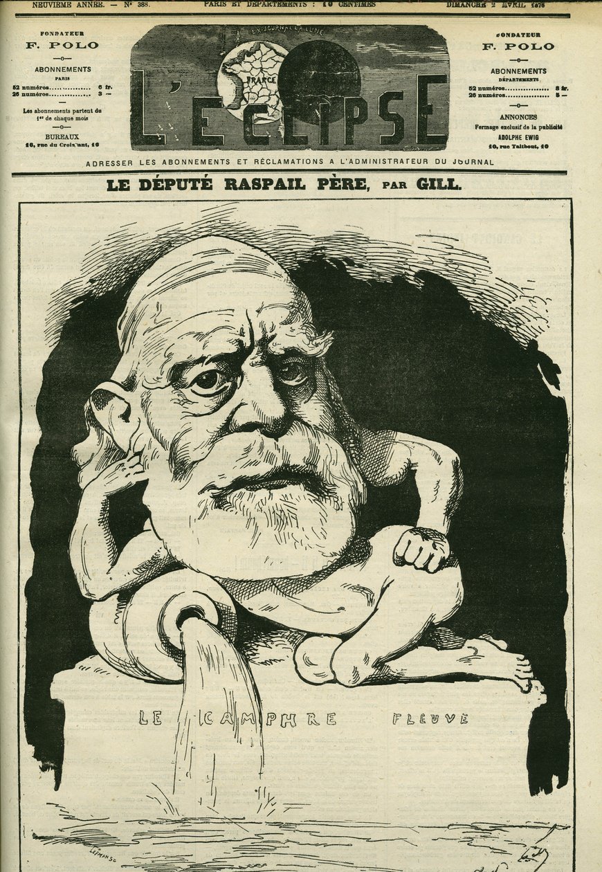 Francois-Vincent Raspail (1794-1878) francia kémikus, orvos és politikus portréja. Borító a Gill „” L