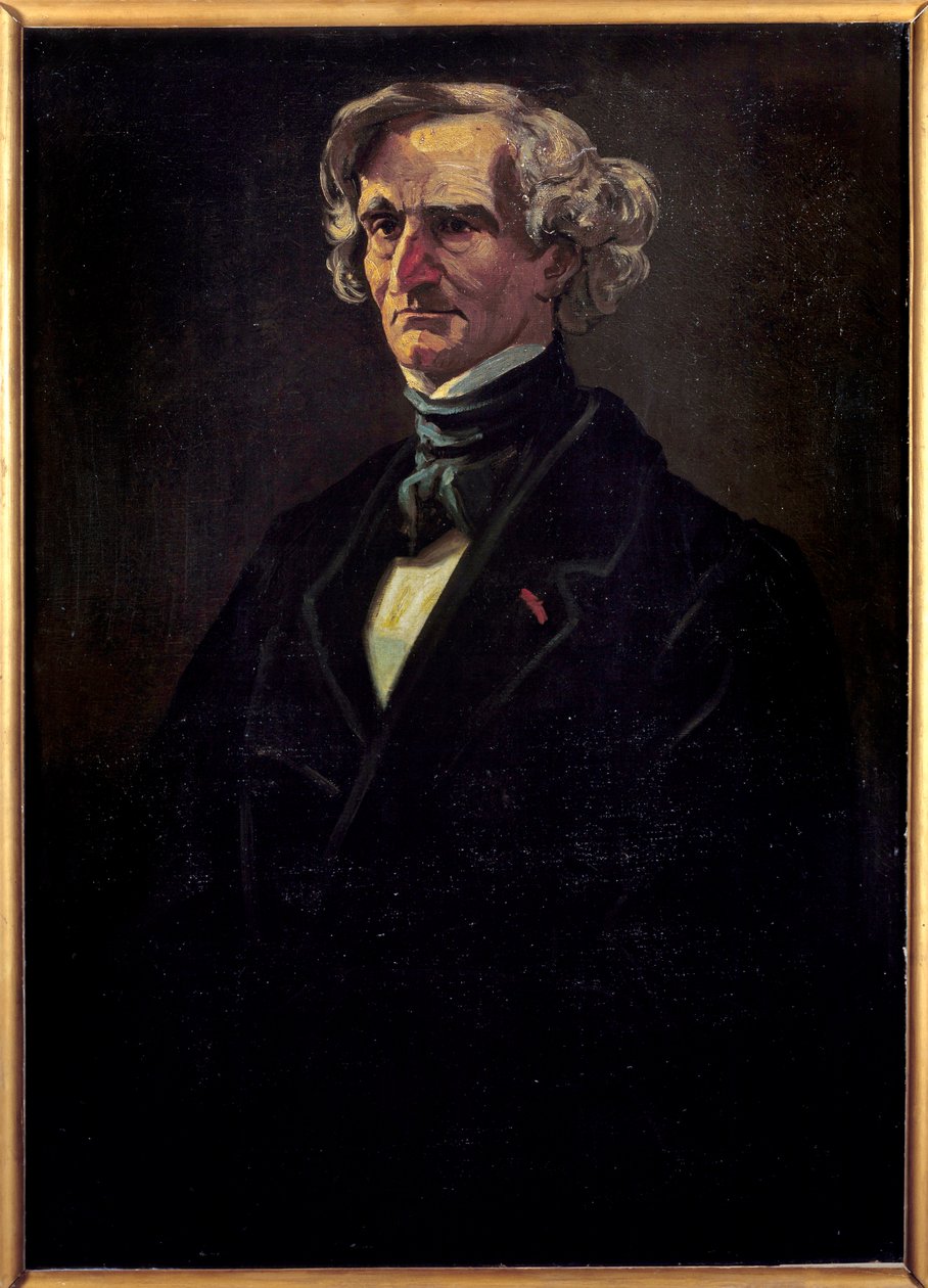 Hector Berlioz (1803-1869) francia zeneszerző portréja. Andre Gill (1840-1885) festménye alkotó: Andre Gill