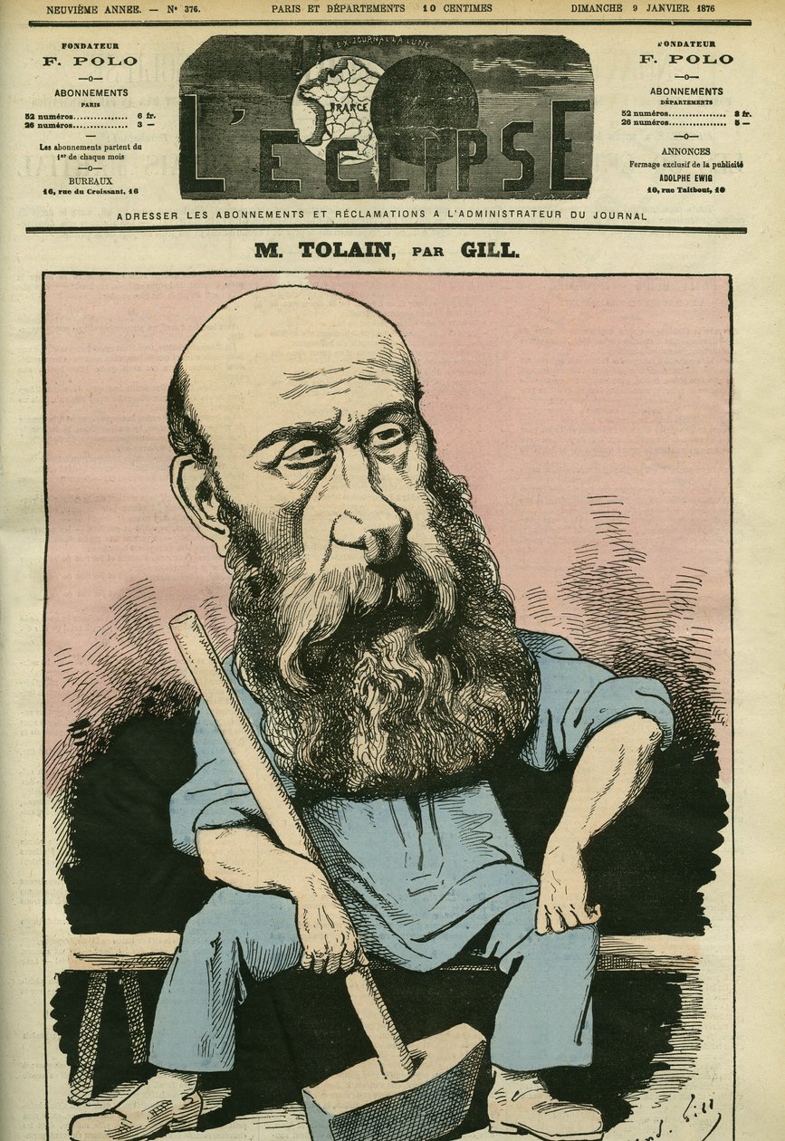 Henri Louis Tolain (1828-1897) francia metsző és politikus portréja. Borító a "" L