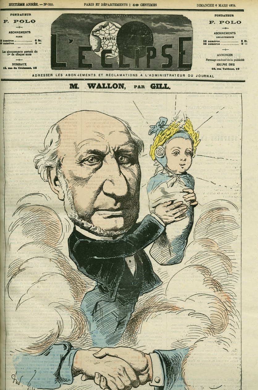 Henri Wallon (1812-1904), francia történész és politikus, a köztársaság atyjának tartott portréja. Borító a „” L