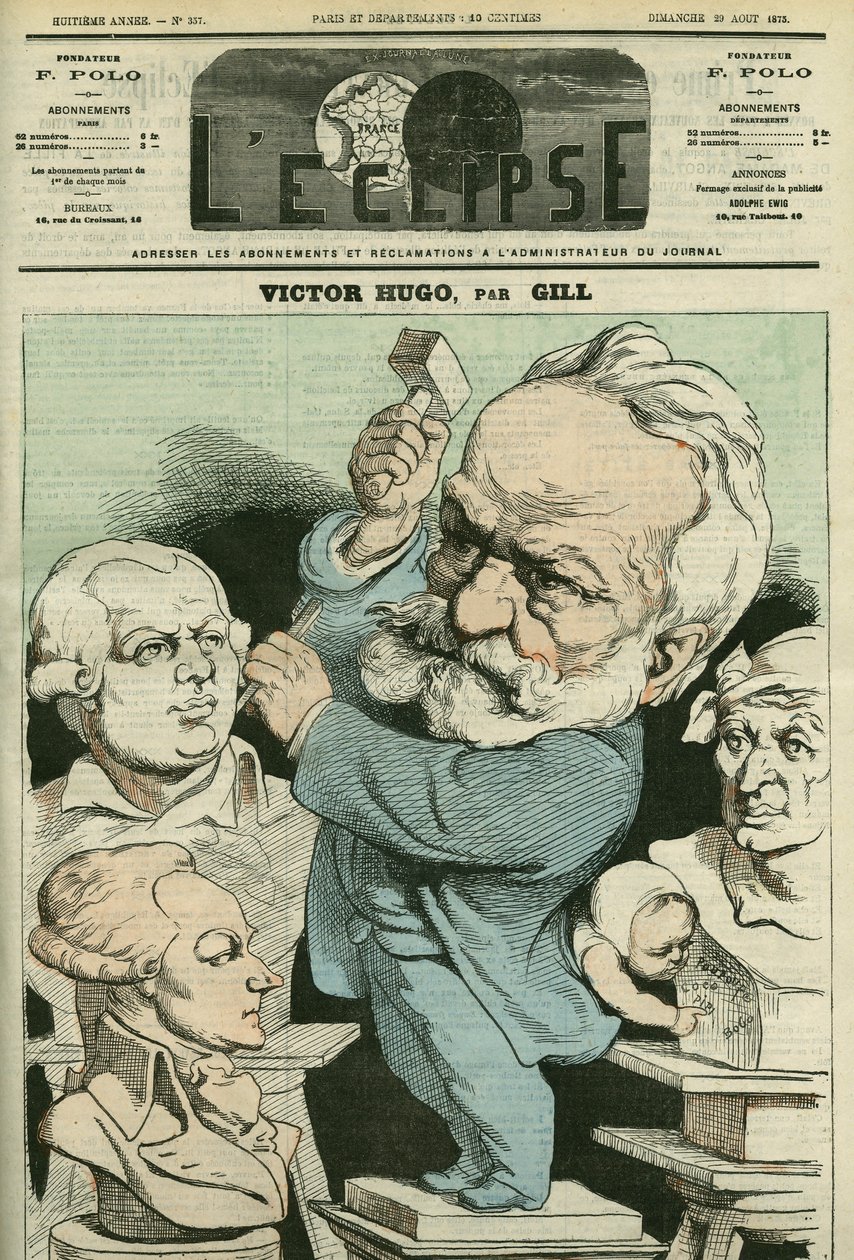 Victor Hugo (1802-1885) francia író és politikus portréja. Borító a Gill „” L