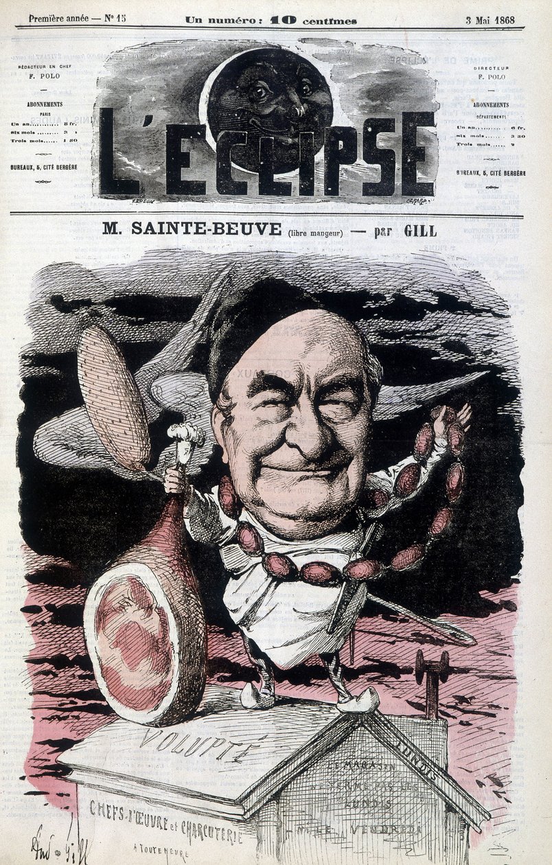 Sainte-Beuve (Sainte-Beuve) (ingyen evő) - Gill rajzfilmje, 1868. 03. 05. "" L