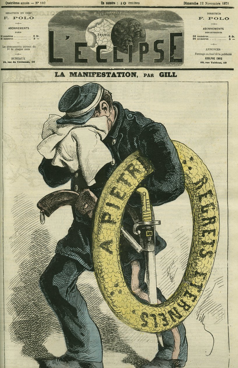 A bemutató, halottak ünnepe a montmartre-i temetőben, a természetből merítve. Borító a Gill „” L