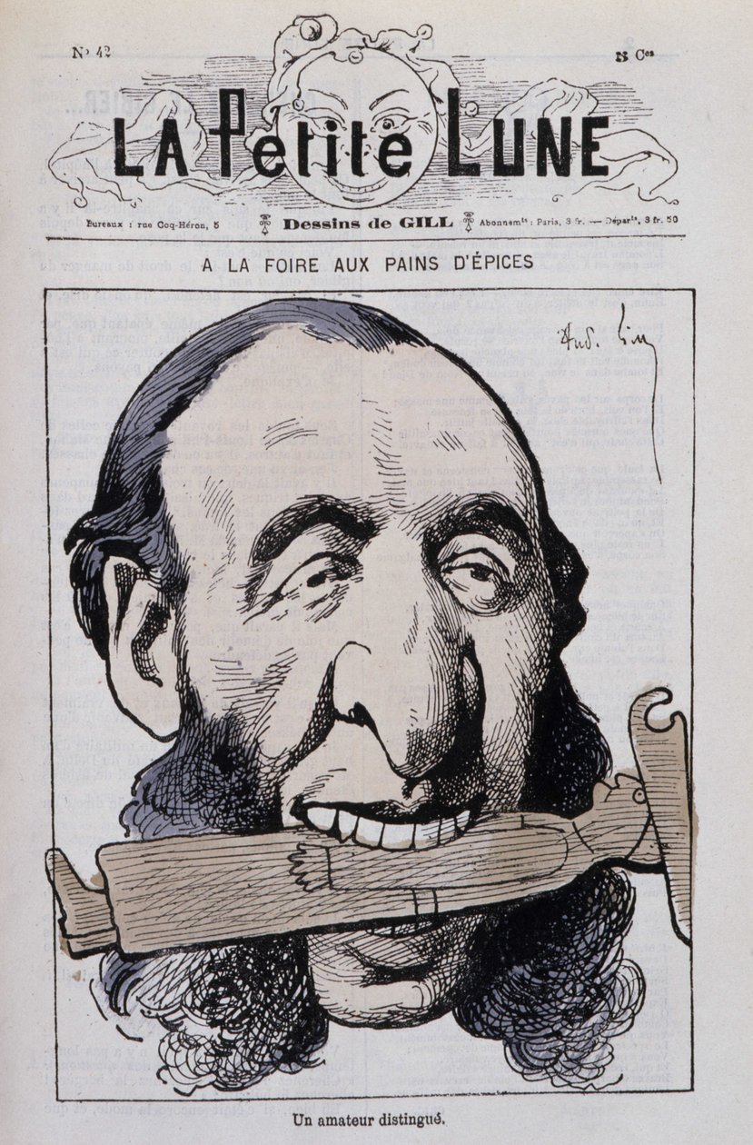 A mézeskalács vásár, jeles amatőr: Jules Ferry antiklerikális karikatúrája – A kis holdban” alkotó: Andre Gill