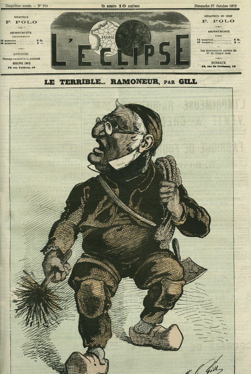 A szörnyű kéménykémény, Adolphe Thiers (1797-1877), francia történész és államférfi. Borító a Gill „” L