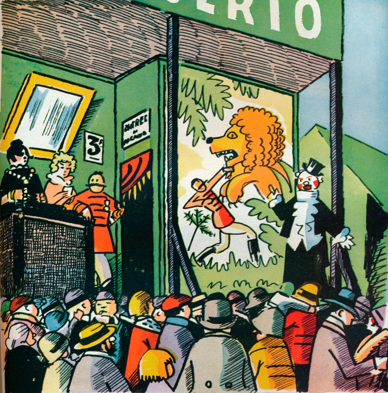 Illusztráció: Andre Helle a Fables de la Fountaine-ból, 1922, 1929 alkotó: Andre Helle