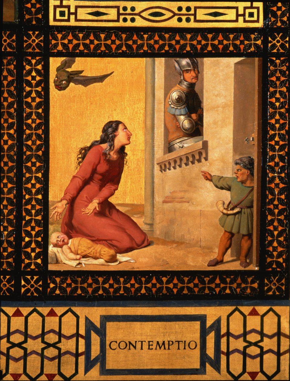 Jó és rossz: Megvetés, 1832-ben készült részlet a 89709-ből, olaj, vászon alkotó: Andre Jacques Victor Orsel