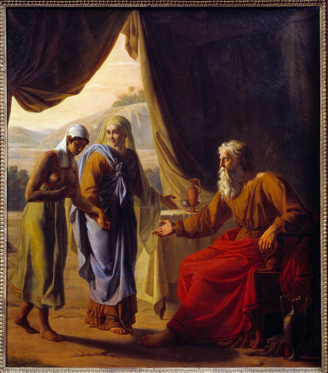 Sarah bemutatja Agart, Victor Orsel (1795-1850) Ábrahám-festményét 1820 V. 0,9x0,8 m Lyon, Muse des Beaux Arts alkotó: Andre Jacques Victor Orsel