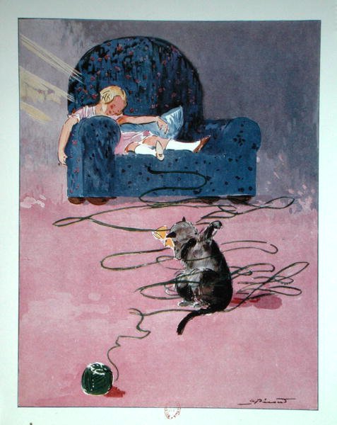 Alice Sleeping, illusztráció Lewis Carroll (1832-98) „Alice Csodaországban” című művéből, kiadó: Editions Delagrave, Paris alkotó: Andre Pecoud