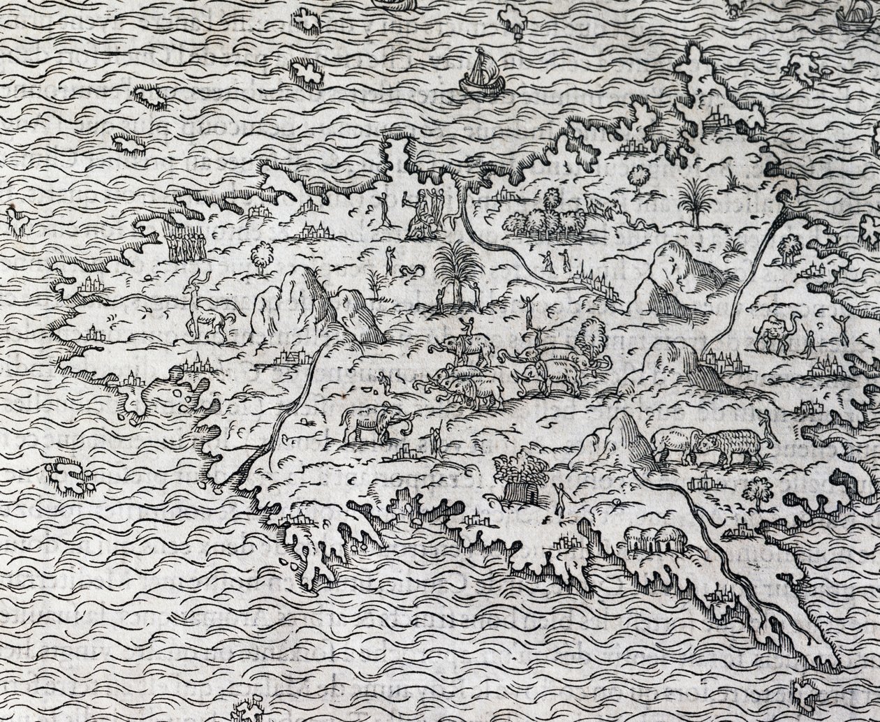 Szumátra térképe, metszet: Andre Thevet (1504-1592), Párizs, Franciaország alkotó: Andre Thevet