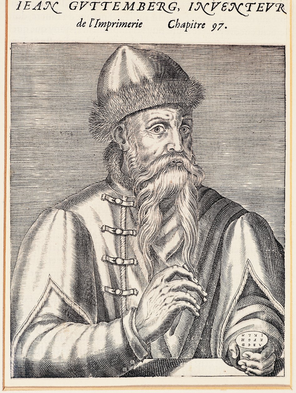 Johann Gutenberg portréja (Mainz, kb. 1394-1399-Mainz alkotó: Andre Thevet