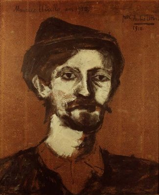 Maurice Utrillo (1883-1955) portréja (olaj a fedélzeten) alkotó: Andre Utter