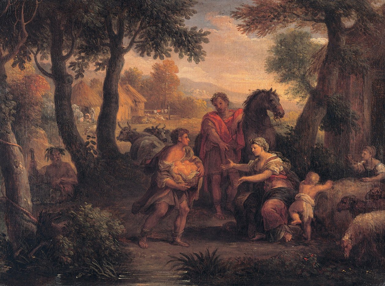 Romulus és Remus megtalálása alkotó: Andrea Lucatelli