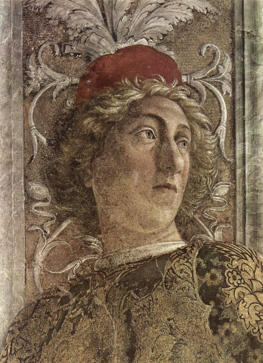 Freskenzyklus in der Camera degli Sposi im Palazzo Ducale in Mantua, Szene alkotó: Andrea Mantegna
