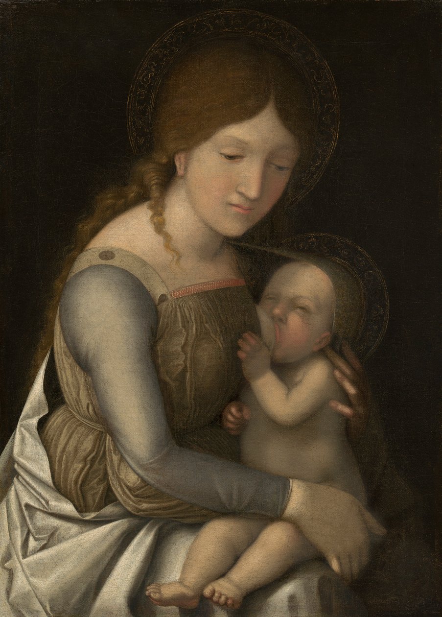 Madonna és gyermeke, 15051510 körül alkotó: Andrea Mantegna
