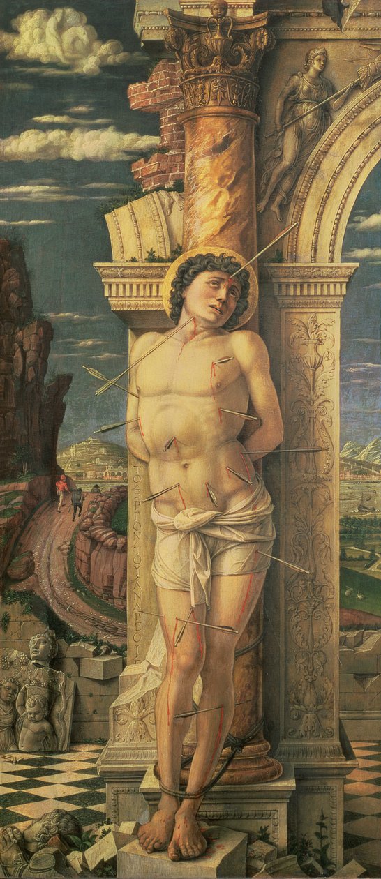 Szent Sebestyén, 1459 körül (tempera a panelen) alkotó: Andrea Mantegna