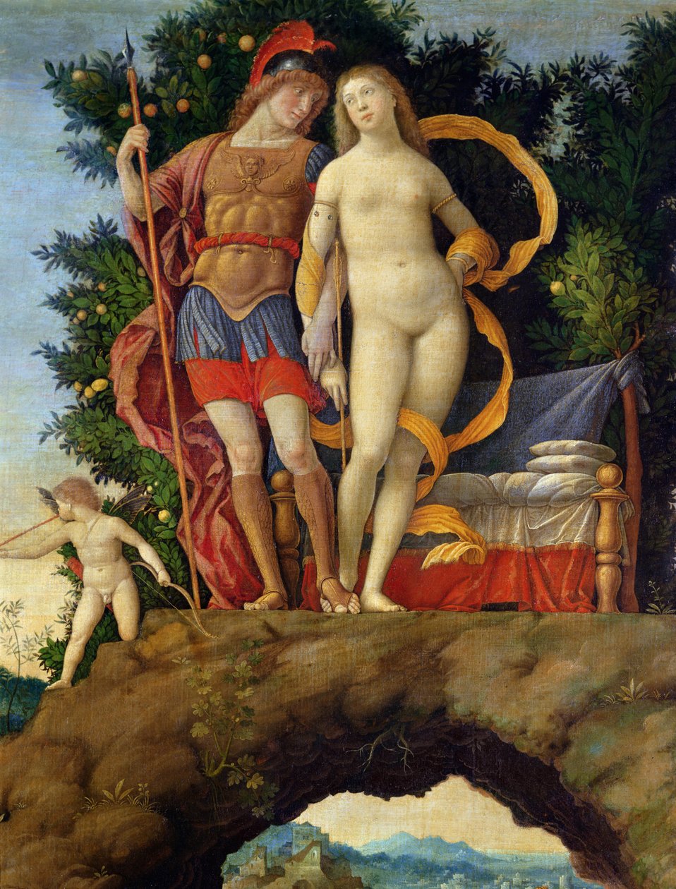 A Parnasszus, a Vénusz és a Mars részlete alkotó: Andrea Mantegna