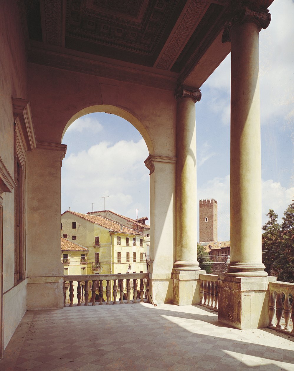 Részlet a főhomlokzat galériájából, 1550 körüli fotó alkotó: Andrea Palladio