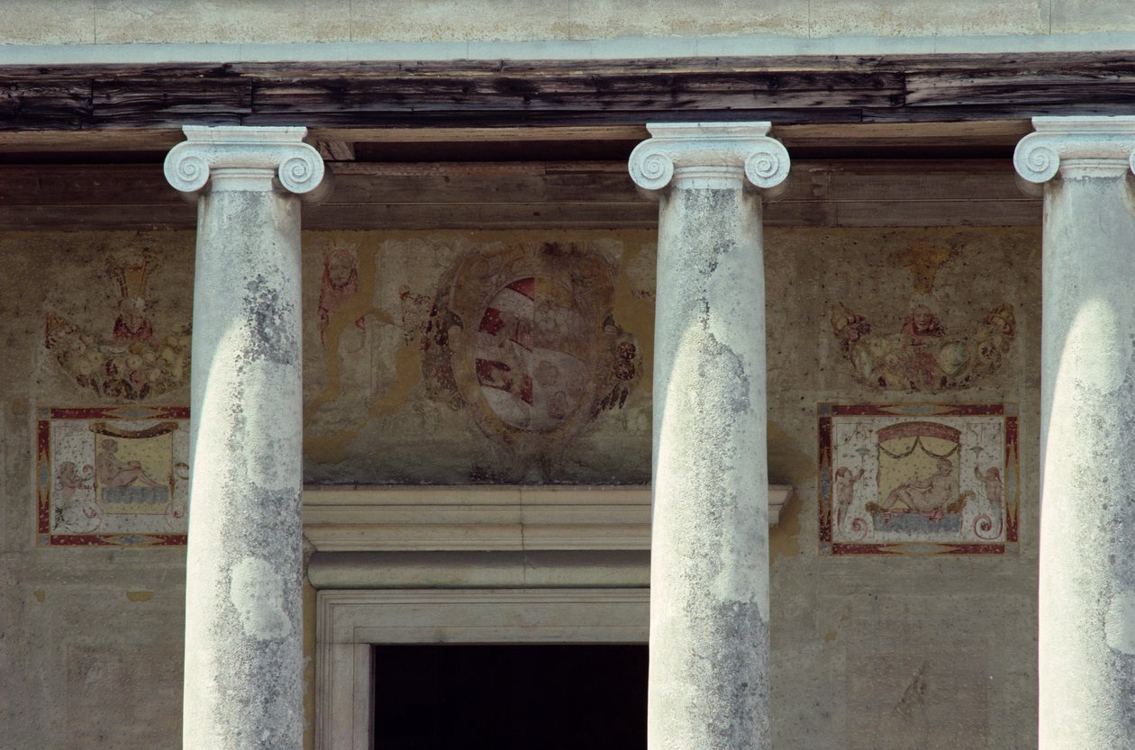 Ionoszlopok a portikuszból, 1554-63-ban építette Andrea Palladio (1508-80) alkotó: Andrea Palladio