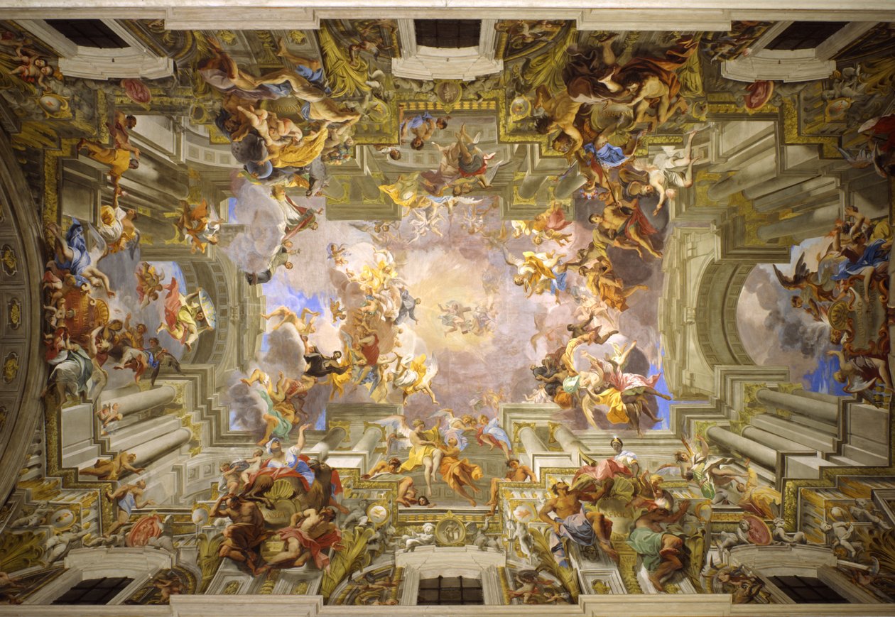 Szent Ignác bevonulása a Paradicsomba, 1685-94 alkotó: Andrea Pozzo