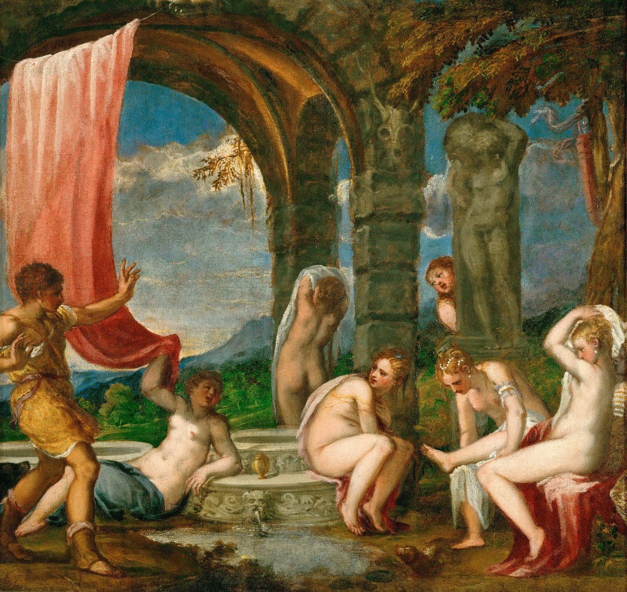 Diana és Actaeon alkotó: Andrea Schiavone