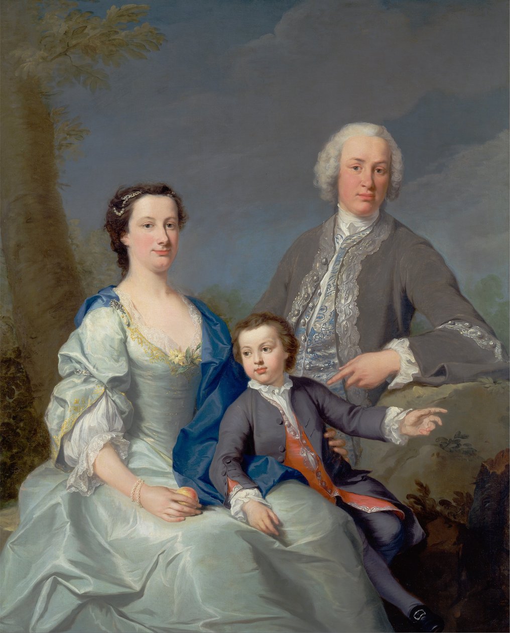 Sir Robert és Lady Smyth fiukkal, Herveyvel alkotó: Andrea Soldi