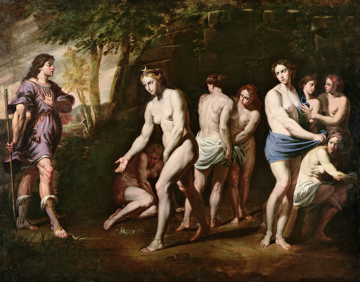 Diana és nimfái meglepte Actaeon alkotó: Andrea Vaccaro