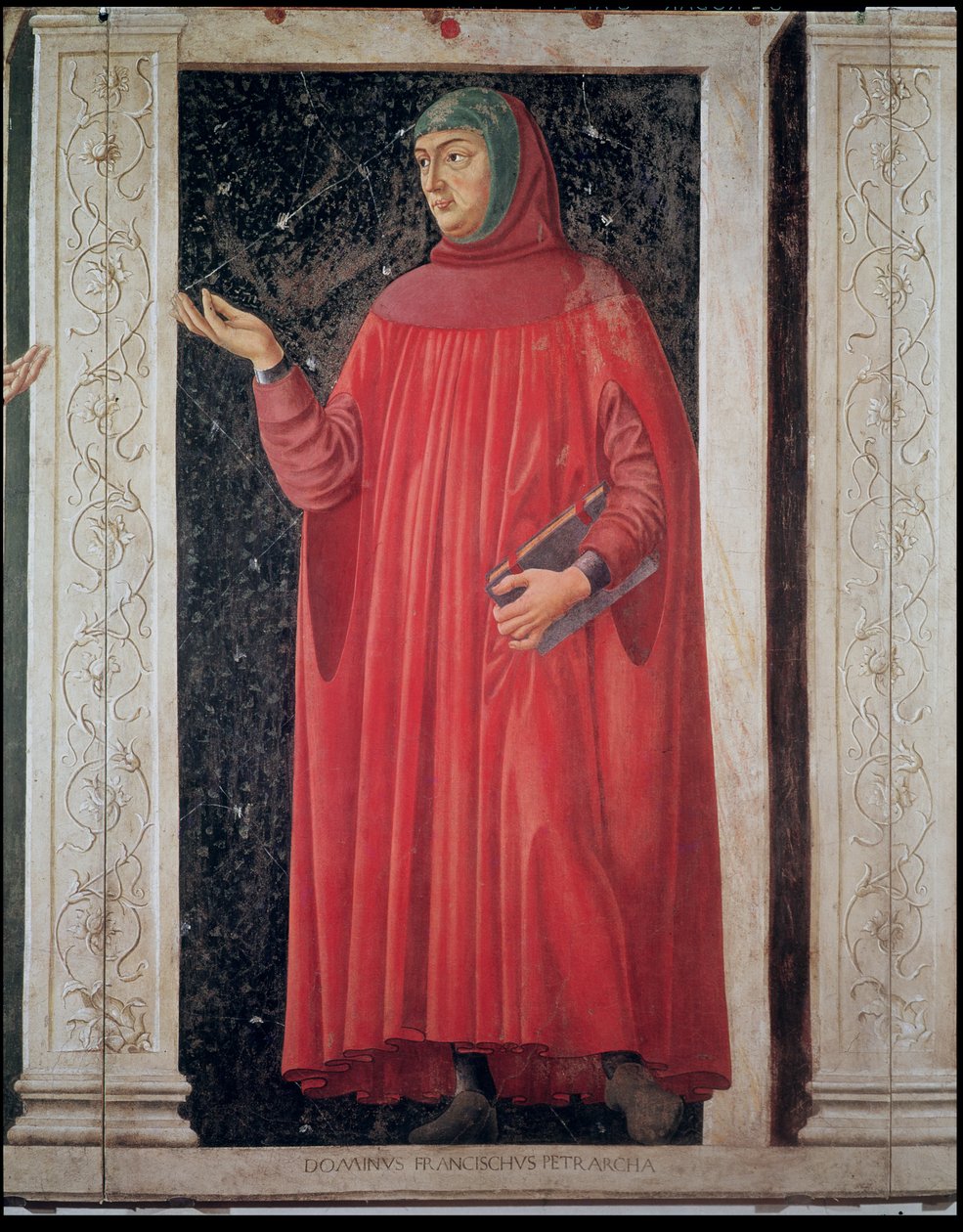 Petrarca (Francesco Petrarca) (1304-74) a Villa Carducci híres férfiakat és nőket ábrázoló sorozatából, 1450 körül. alkotó: Andrea del Castagno