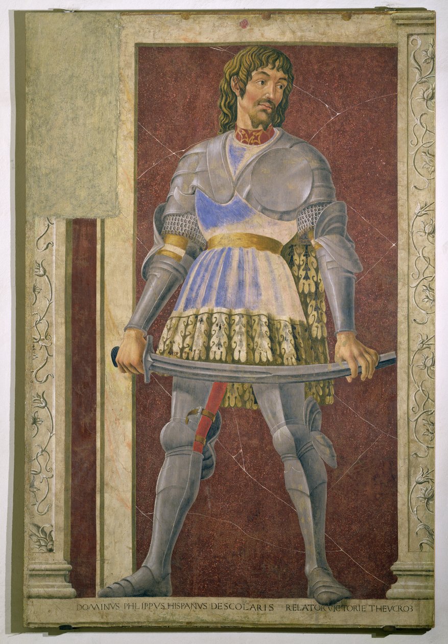 Pippo Spano (1369-1426) a Villa Carducci híres férfiak és nők sorozatából, 1450 körül alkotó: Andrea del Castagno