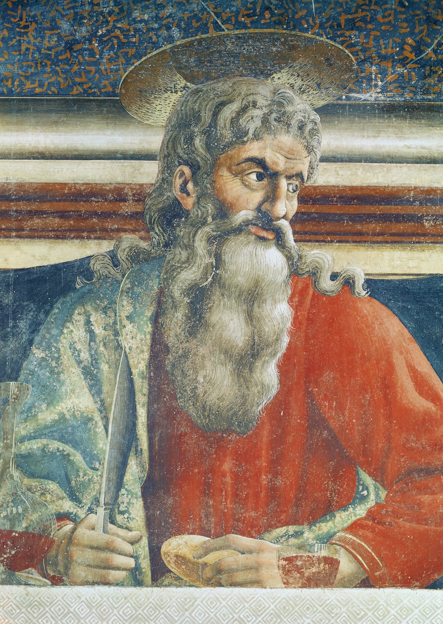 Az utolsó vacsora, Szent András részlete, 1447 (85172 részlet) alkotó: Andrea del Castagno