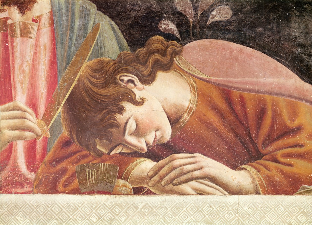 Az utolsó vacsora, Szent János részlete, 1447 (85172 részlet) alkotó: Andrea del Castagno
