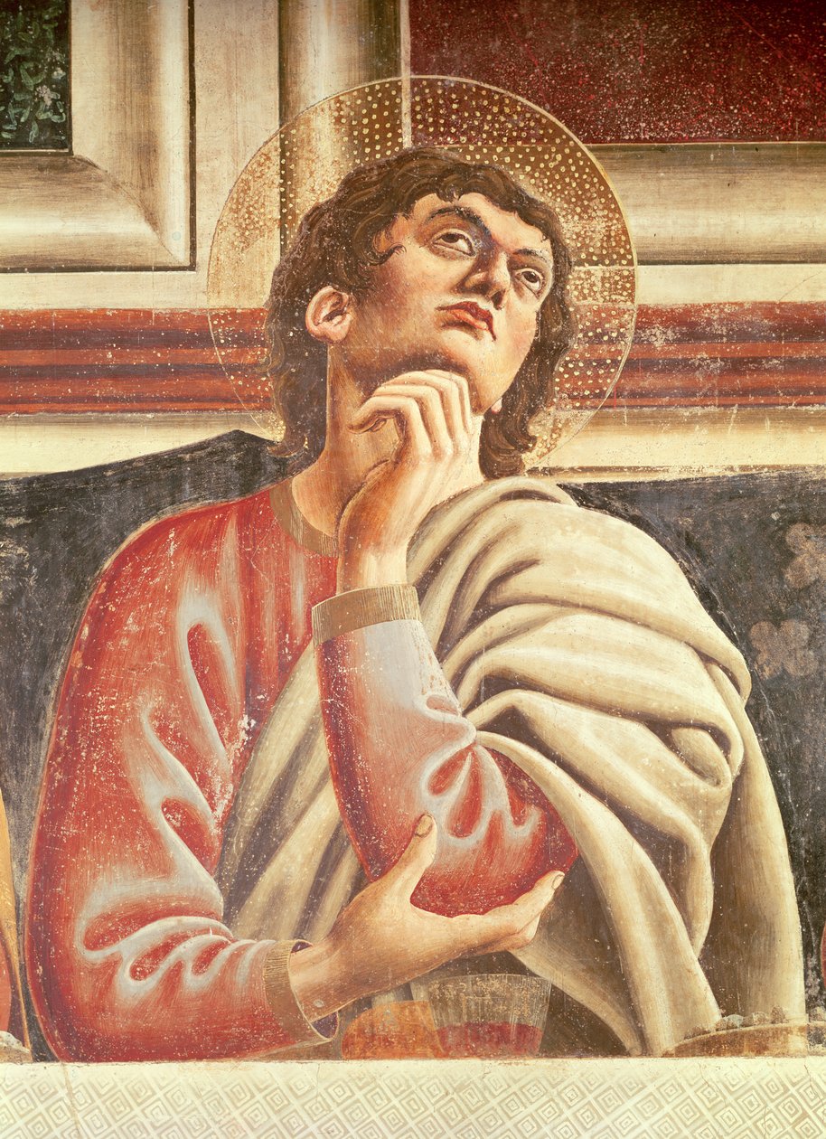 Az utolsó vacsora, Szent Tamás részlete alkotó: Andrea del Castagno