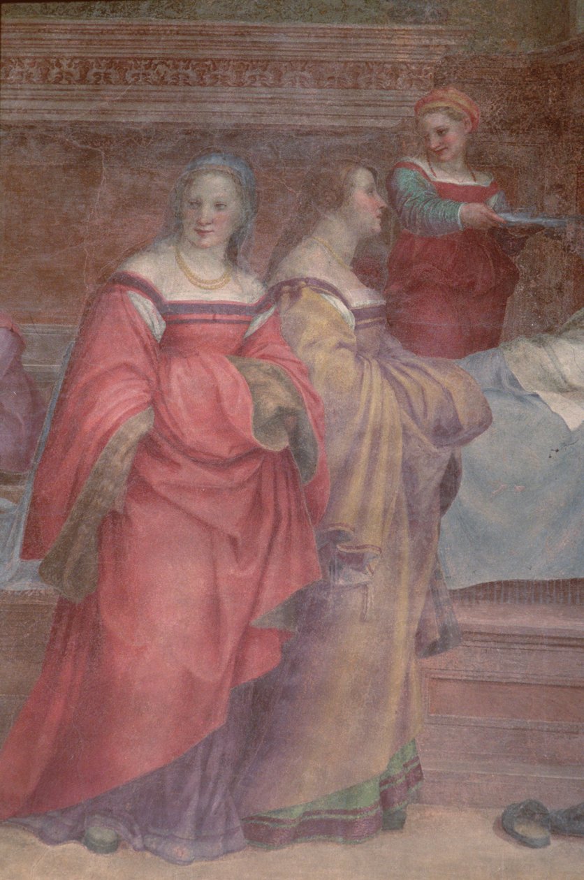 Várakozó hölgyek, a Szűz Mária születéséből (részlet) alkotó: Andrea del Sarto