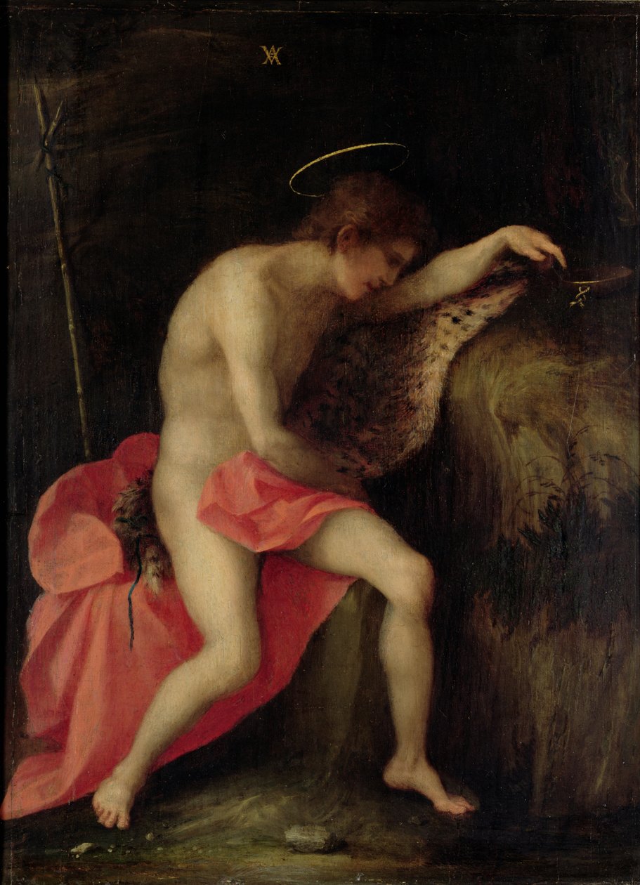 Keresztelő Szent János a sivatagban alkotó: Andrea del Sarto