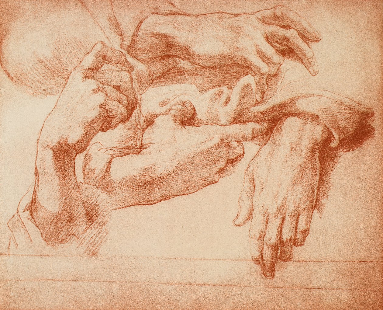 A kezek tanulmányozása alkotó: Andrea del Sarto