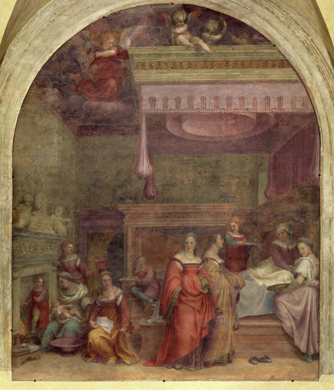 A Szűz születése, 1514 (lásd még: 61996, 62001 és 62002) alkotó: Andrea del Sarto